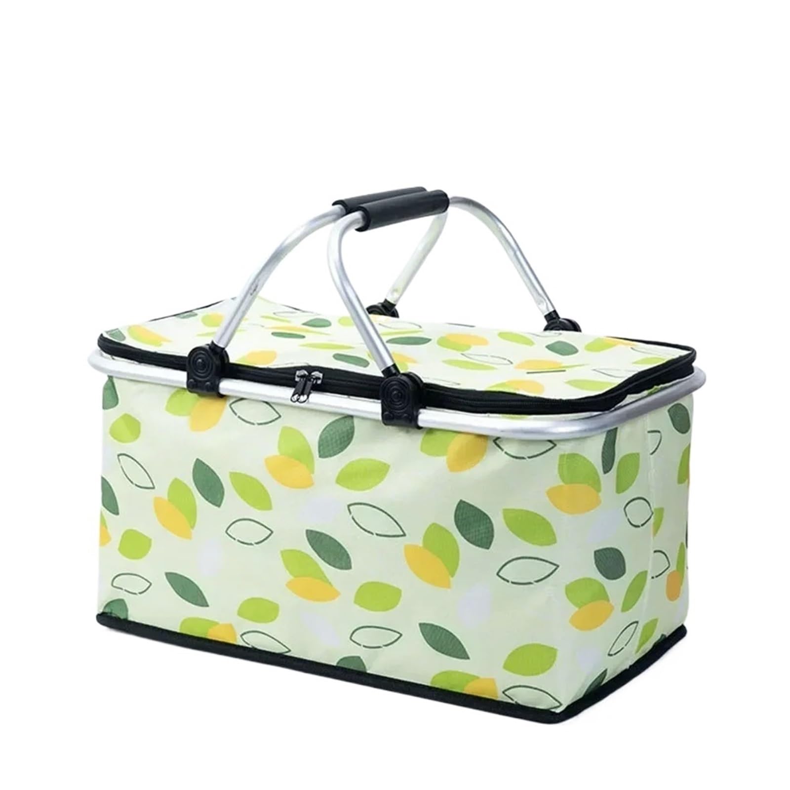 Picnic Basket Picnic Basket Collapsible,Folding Insulated Lunch Bag Beach Cooler Leak-Proof Portable Camping Ultra Large Capacity(Green)