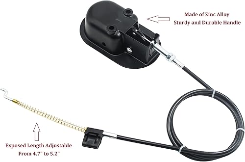 Miniatura 3 de Manija reclinable universal de metal resistente con cable (expuesto ajustable de 4.7 a 5.2 pulgadas), se adapta a Ashley y otras marcas de