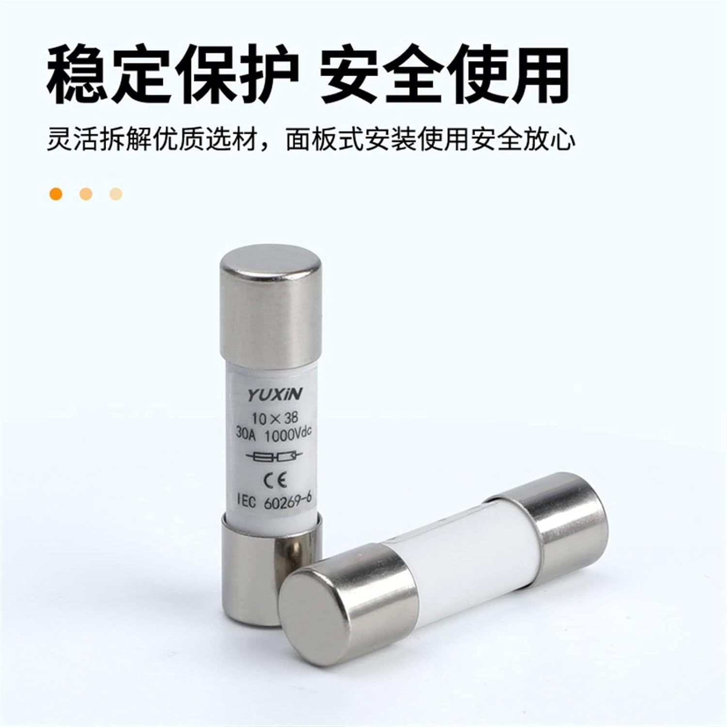10 Pcs Solar DC 1000V PV Fuses 6A 10A 15A 20A 25A 30A High Voltage for System Protection(1pcs,10A)