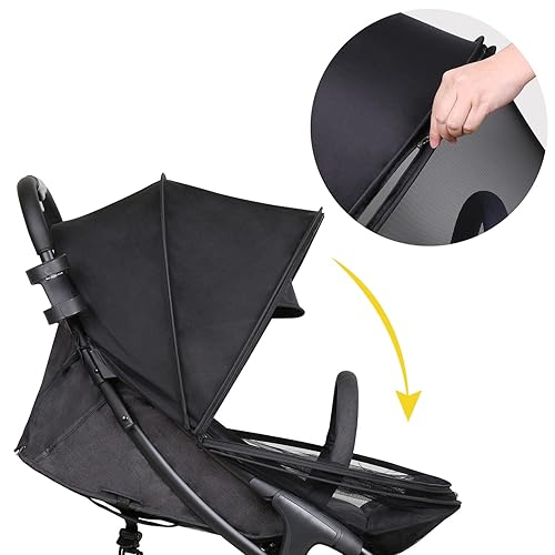 Miniatura 4 de Beberoad Love Parasol universal para cochecito y mosquitera, 2 en 1, con protección UV y cremallera de 2 vías para carros de bebé, cochecitos y