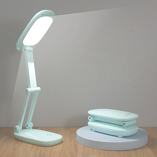 Miniatura 15 de Lámpara LED de escritorio para oficina, hogar y lámpara a pilas, lámpara recargable plegable y portátil, [soporte de 2 pliegues] 3 brillos