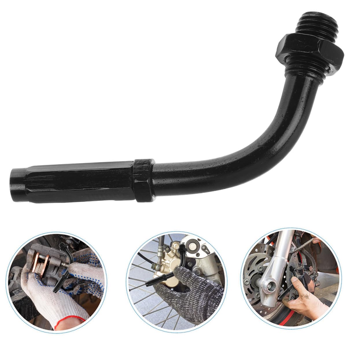 MAGICLULU Vis de Réglage pour Câble d'Accélérateur et Embrayage Moto Alliage d'Aluminium Noir Tête Coudée à 90° 2 Pièces Outil pour Réglage Précis Accessoires de Modification Moto