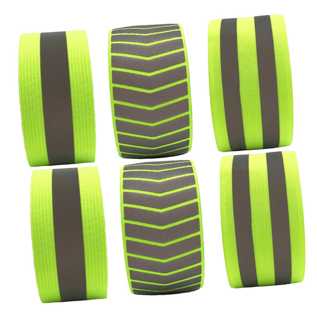 HEMOTON Bracciale Riflettente Sport Notte Bracciale Fluorescente Braccialetto Bande Uomini Bracciali visibilità Polso Riflessivo Illuminato Sicurezza Green