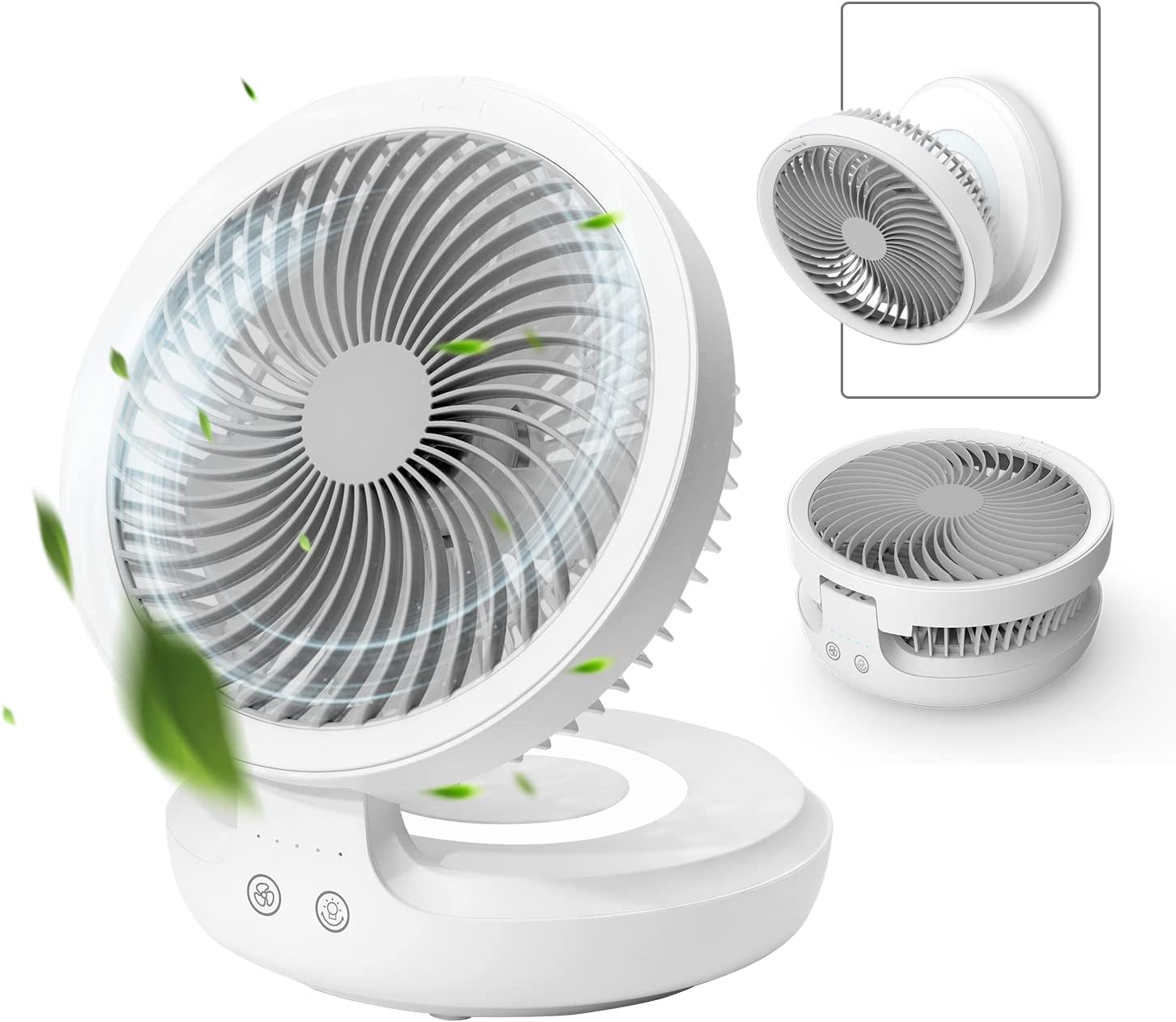 EDON Table Fan, Rechargeable Battery Operated Desk Fan with Auto