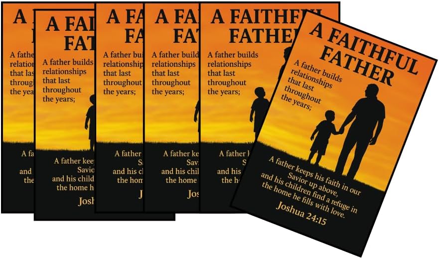 100 Bulk Father’s Day Magnets for Church | A Faithful Father | Joshua 24:15 Gifts