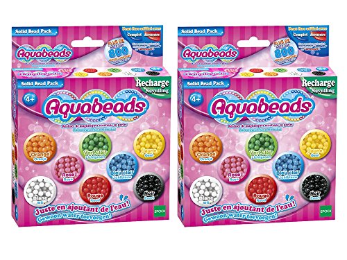 Aquabeads Set of 2 Solid Assorted Bead Pack