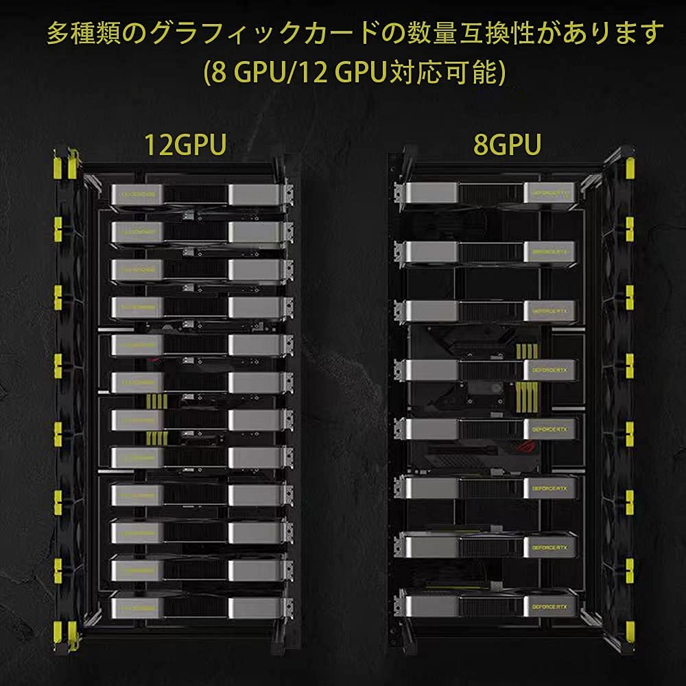 新年セール 新品 7点セット マイニングリグフレーム 最大8GPU PCパーツ 