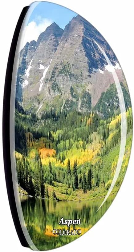 Aspen Maroon Lake Scenic Trail Colorado USA Fridge Magnet Travel Gift Souvenir Collection 3D Crystal Glass image 2