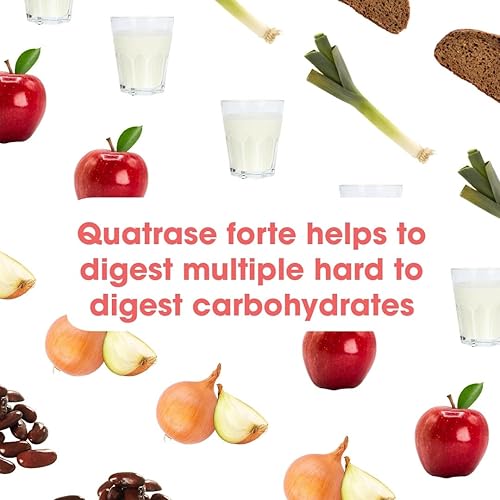 Miniatura 2 de Quatrase Forte Enzimas Digestivas - 36 cápsulas  Suplemento altamente dosificado para la intolerancia FODMAP  Ayuda a digerir la lactosa y los