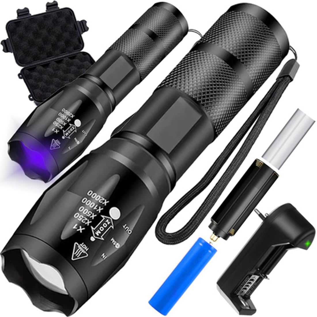 5w cree led rechargeable tactical flashlight 2 in 1 XPE UV Offers a maximum brightness The Lesson of Peter's Colour:Enchantment Purple mtb adventure gear