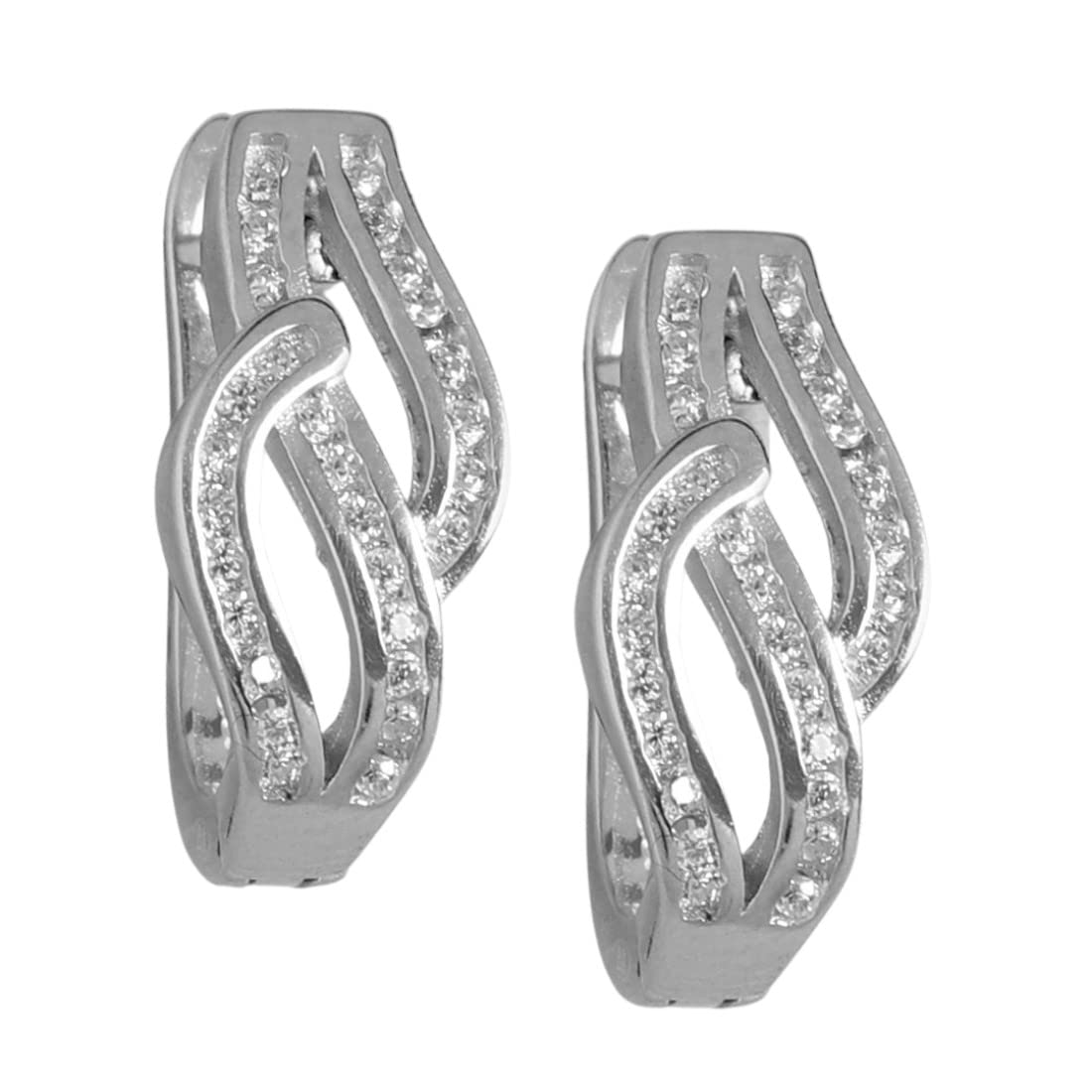ZAVYA 925 Sterling Silver Cubic Zirconia Modern Silver Plating Stud Earrings | | Gift for Women and Girls | With Certificate of Authenticity and 925 Hallmark (B0BT7JXGV9) Amazon Price History, Amazon Price Tracker