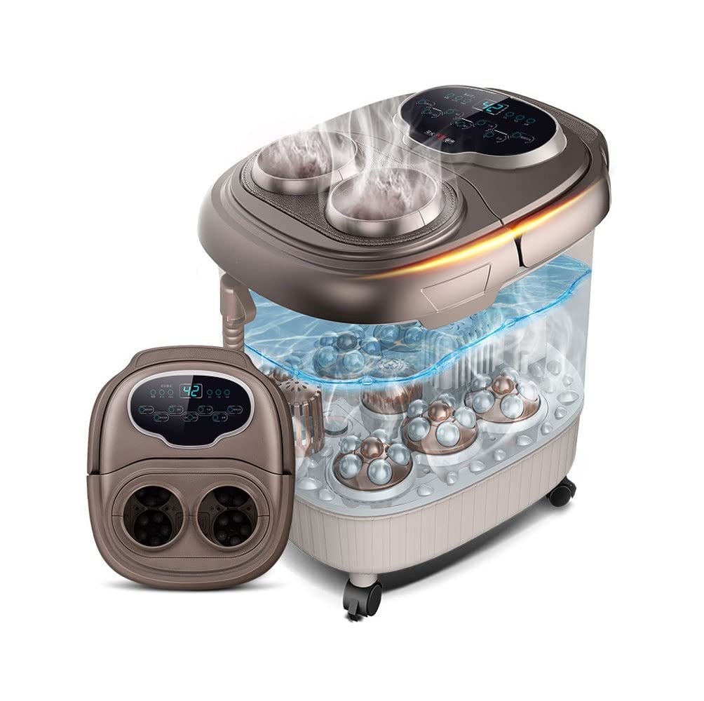 Masażer Do Kąpieli Stóp Z Podgrzewaczem, Bąbelkami, Pedicure Spa Do Stóp Z Zmotoryzowanym Wałkiem Masującym I Regulowaną Regulacją Temperatury, Wanna Do Kąpieli Stóp Dla Relaksu Zmęczone Stopy
