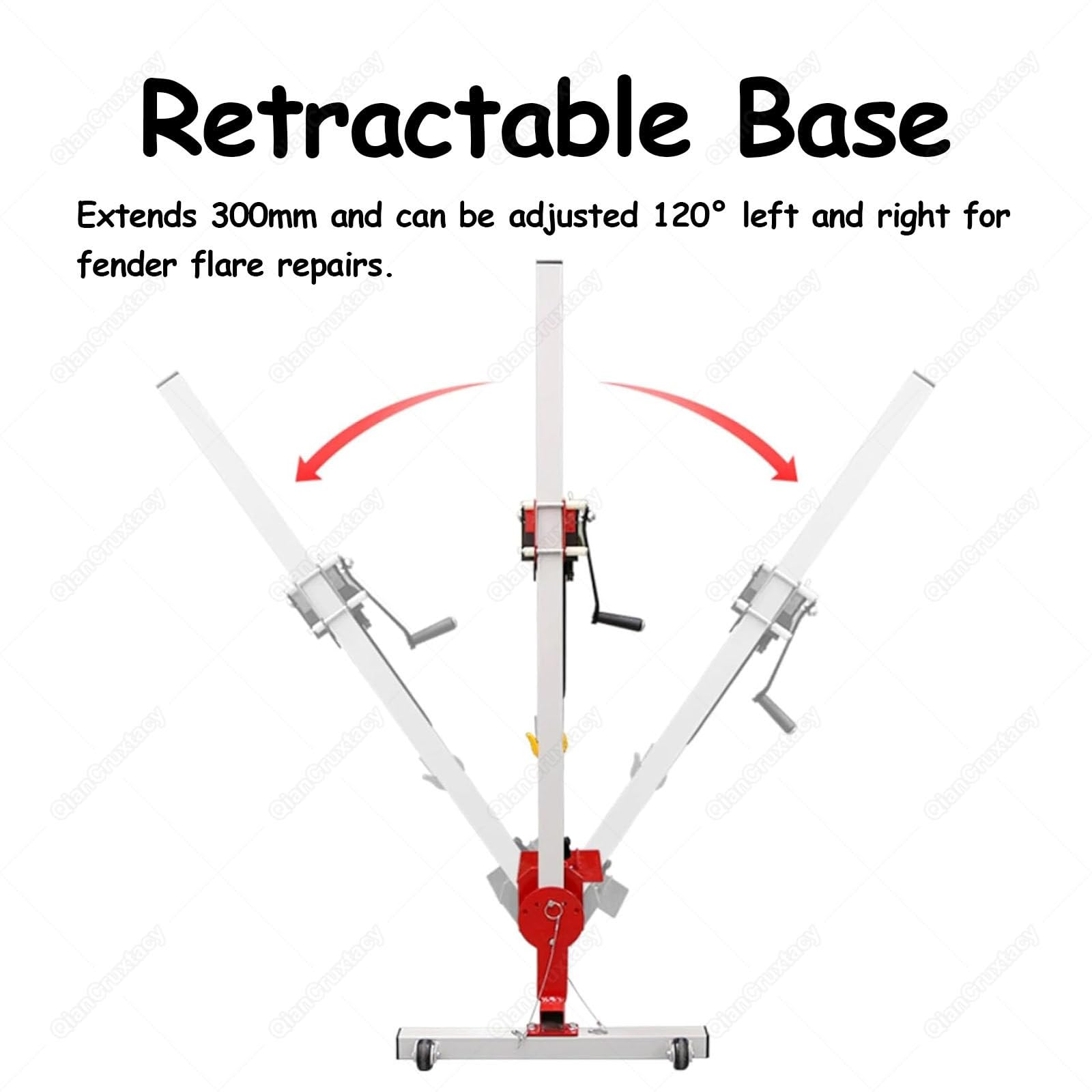 Estrattore ammaccature 3 in 1 con forza di 350 kg, gancio a 8 artigli regolabile da 10 a 92 cm per passaruota, sottosquadri, restauro telaio, non necessita di verniciatura