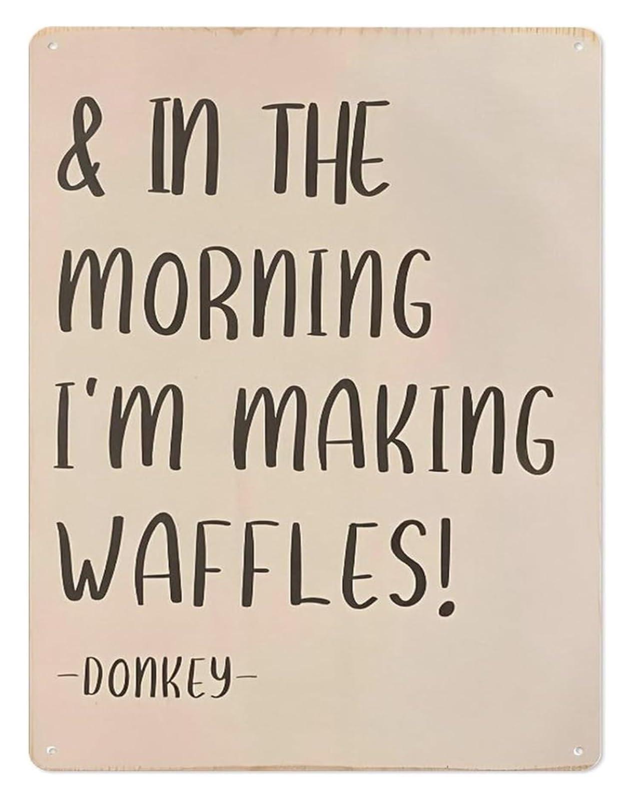XHAJCSJWGD Morning Waffle Maker Metal Tin Sign 8 X 12 in Humorous Family Life Decor Rustic Plaque for Home Breakfast Nook