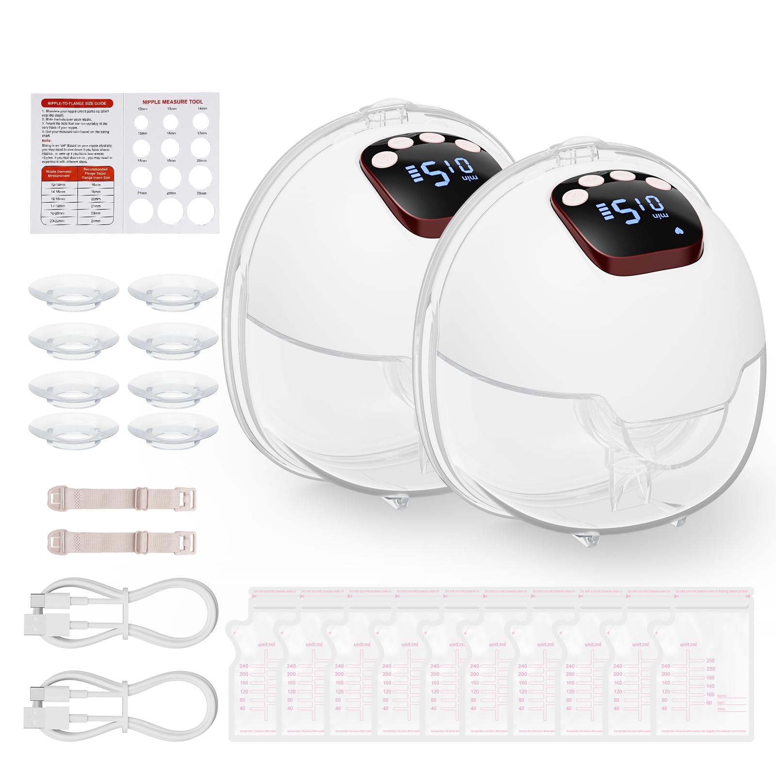 Hranio Wearable Breast Pump Electrical Breast Pump Hands Free Breast Pump