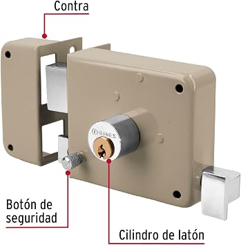 Truper 43582 / CS-70IB - Deadbolt, Left Rim Door Lock Set