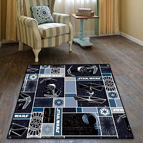 BILIVAN Teppich Kristall Samt Rechteckig Dekoration Teppich Anime Cartoon Star Wars Kinderzimmer...