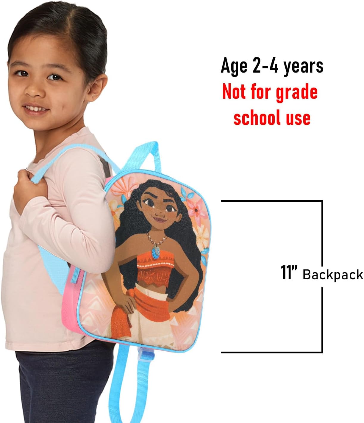 Disney Moana Mini Backpack for Kids - Bundle with 11” Canvas Moana Backpack with Water Bottle, Stickers, More | Moana Backpack Purse Set for Girls, Boys image 5