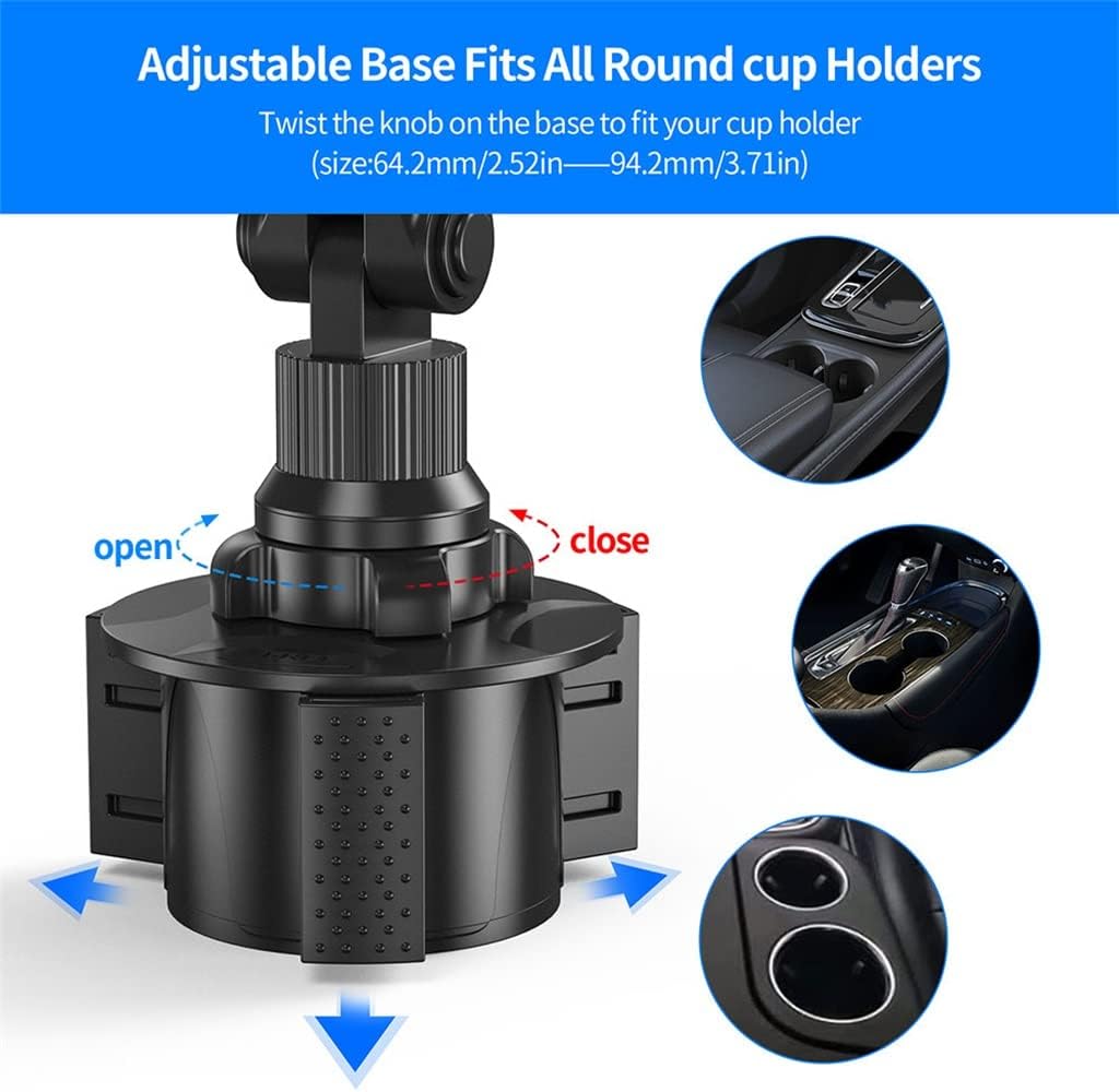 Cup Holder Tablet Mount Phone Holder 2-in-1 for Car Truck Tablet Mount Adjustable Neck Extended Holder