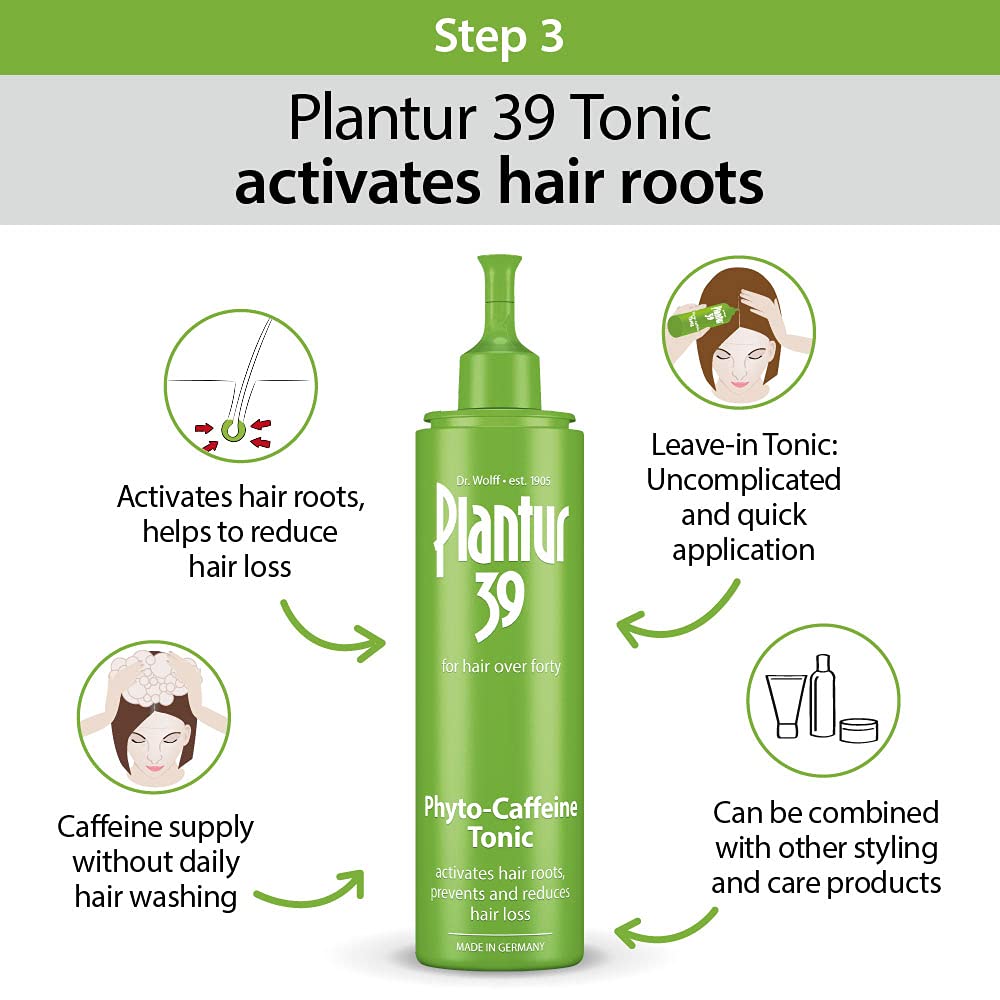 Plantur 39 Caffeine Shampoo Conditioner and Tonic Prevents and Reduces Hair Loss For Fine