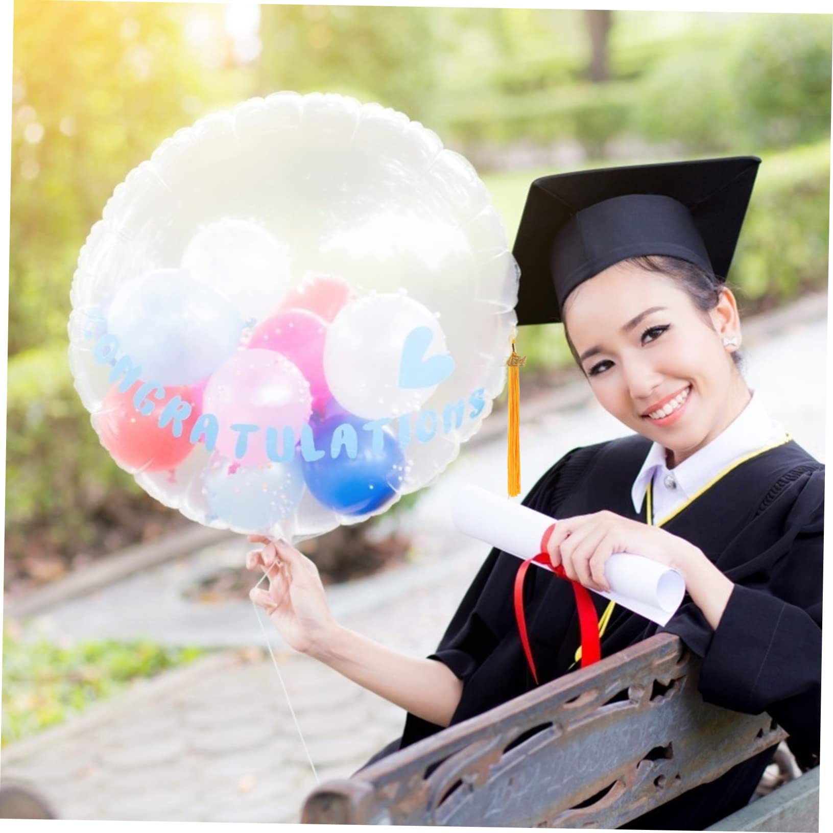 DOITOOL 48 Piezas Borlas Doradas para Graduación Adornos para Gorro de Graduación y Decoraciones de Fiesta Accesorios Elegantes para Ceremonias