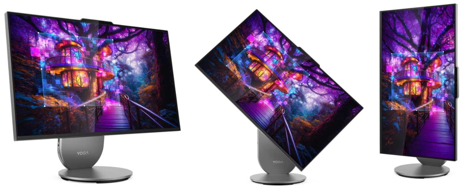 Lenovo Yoga AIO 27IAH10, PC All-in-One, Intel Core Ultra 9 285H, 27" QHD, 32GB RAM, 512GB SSD, Nvidia GeForce RTX 4050 6GB, Luna Gray, Windows 11 Home