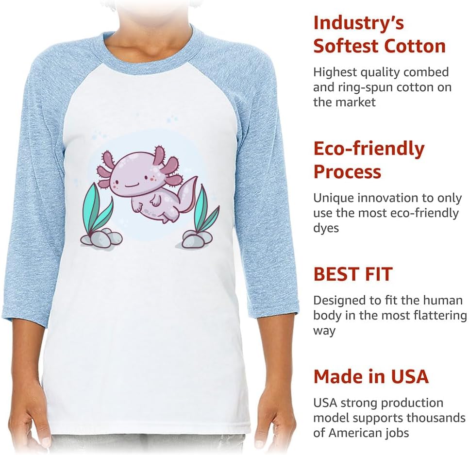 Cute Sea Illustration Kids' Baseball T-Shirt - Sea Lovers Gifts - Gifts for Kids