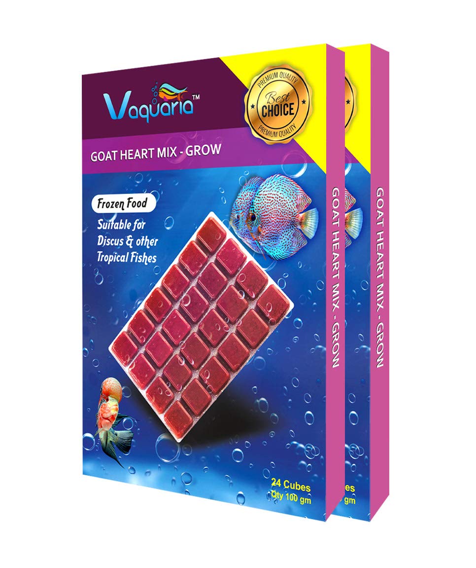 V aquaria Goat Heart Mix Grow Frozen - 200g (100g×2 Blister Packs) Aquarium Fish Food for Discus, Flowerhorn, Cichlids & Other Tropical Fish (B08VRFM23K) Amazon Price History, Amazon Price Tracker