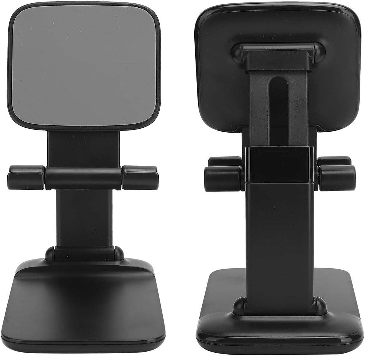 ASHATA Folding Cell Phone Stand, Adjustable Angle Phone Holder for Desk, Compatible with 4.7-7" Phones, 6.7-10.5" Pad Tablet, Sensor, Black
