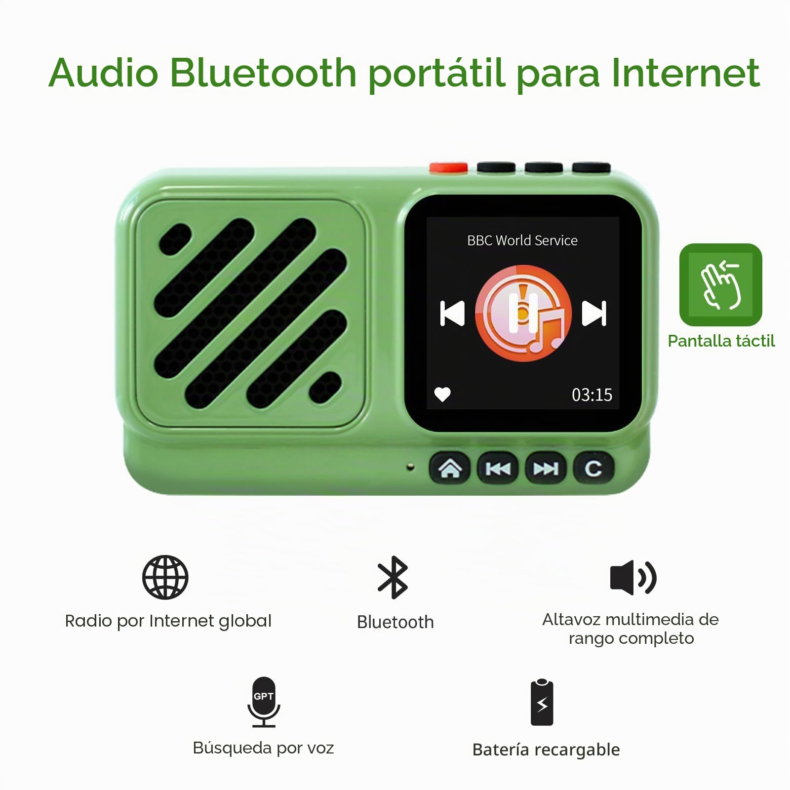 Choyong Voyager - Altavoz Bluetooth inalámbrico por Internet, versión global con WiFi/4G, estación de radio mundial, BT5.3, electrónica para el hogar, viajes, al aire libre, mini altavoz portátil
