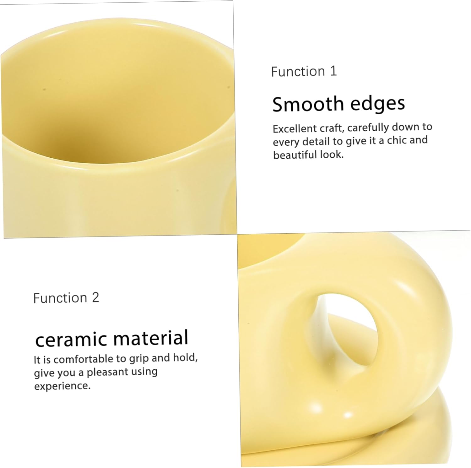 Ciieeo Ceramic Mug with Saucer Aesthetic Coffee Cup Creamy Creative Design for Hot Beverages Easy to and Tea