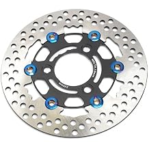 Motorcycle Brake Disc Motorcycle Floating Disk Rotor Brake Caliper For Y&AMAHA For H&ONDA Universal 3 Hole Front Rear Wheel Scooters Disc Brake 220mmBlack 220mm