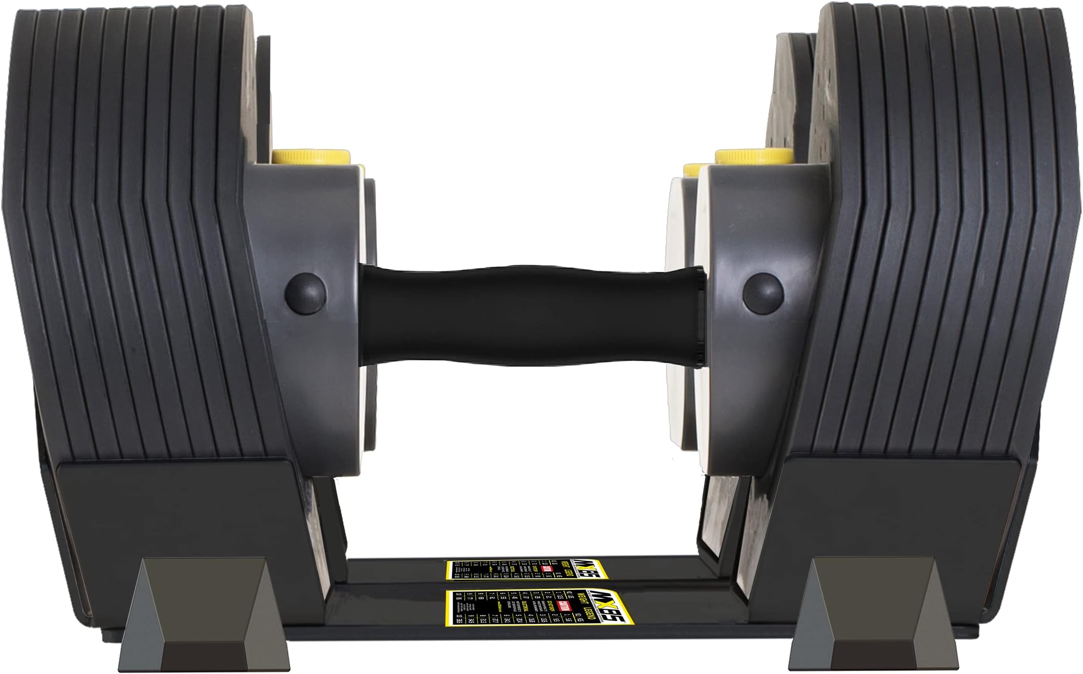 MX85 Adjustable Dumbbell Set, (Pair) 100% metal Internals, Steel Core Plates. Fast and Smooth to adjust. Pro Style Compact Dumbbells. Weight range 12.5 lbs -85 lbs.