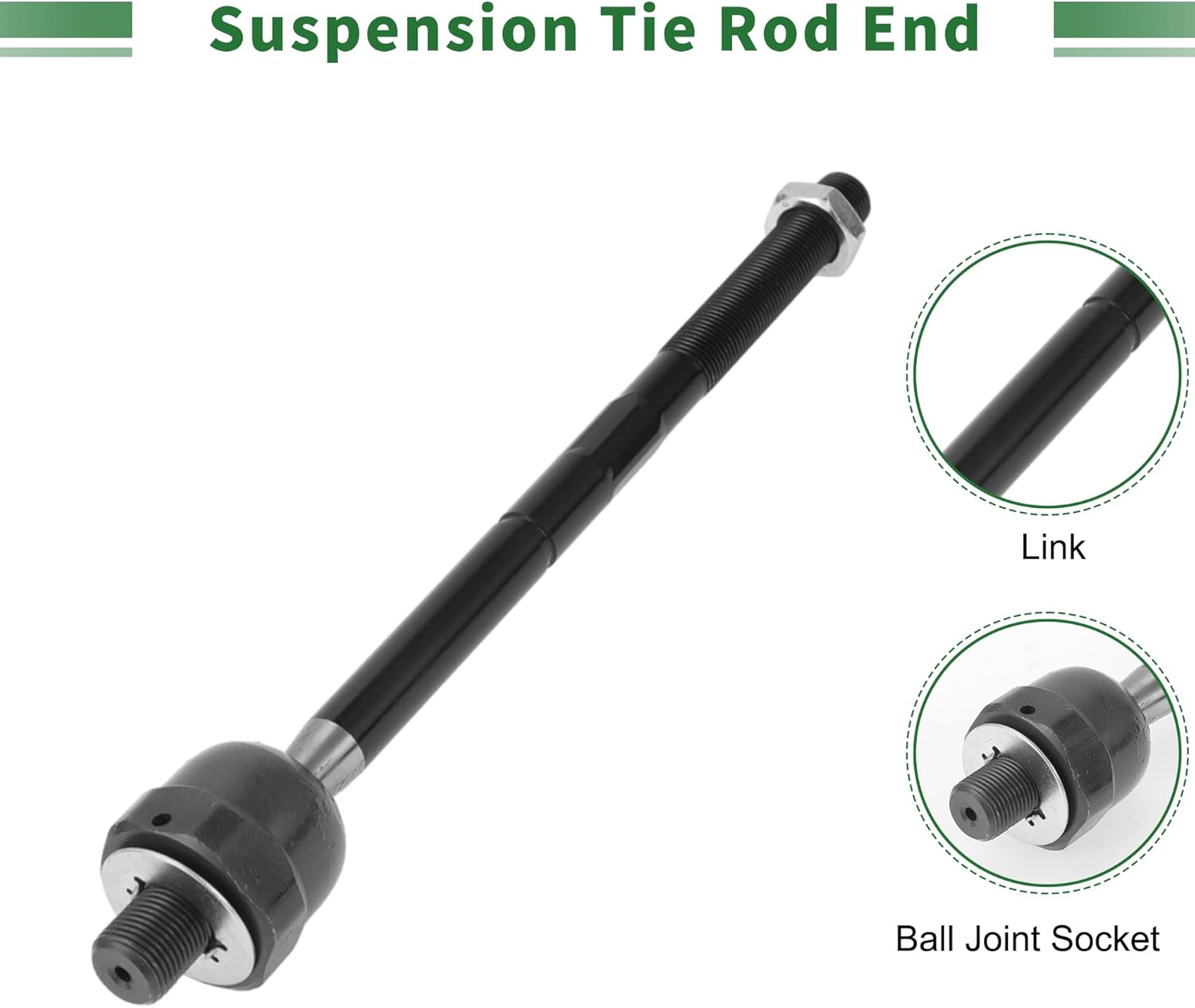 X AUTOHAUX 6pcs Front Suspension Kit Inner Outer Tie Rod End Front Sway Bar Link for Ford for Mustang 2015-2019 No.ES801352/EV801343/K750798