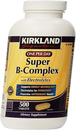 Kirkland Signature Super B-Complejo uno por día con electrolitos 500 tabletas