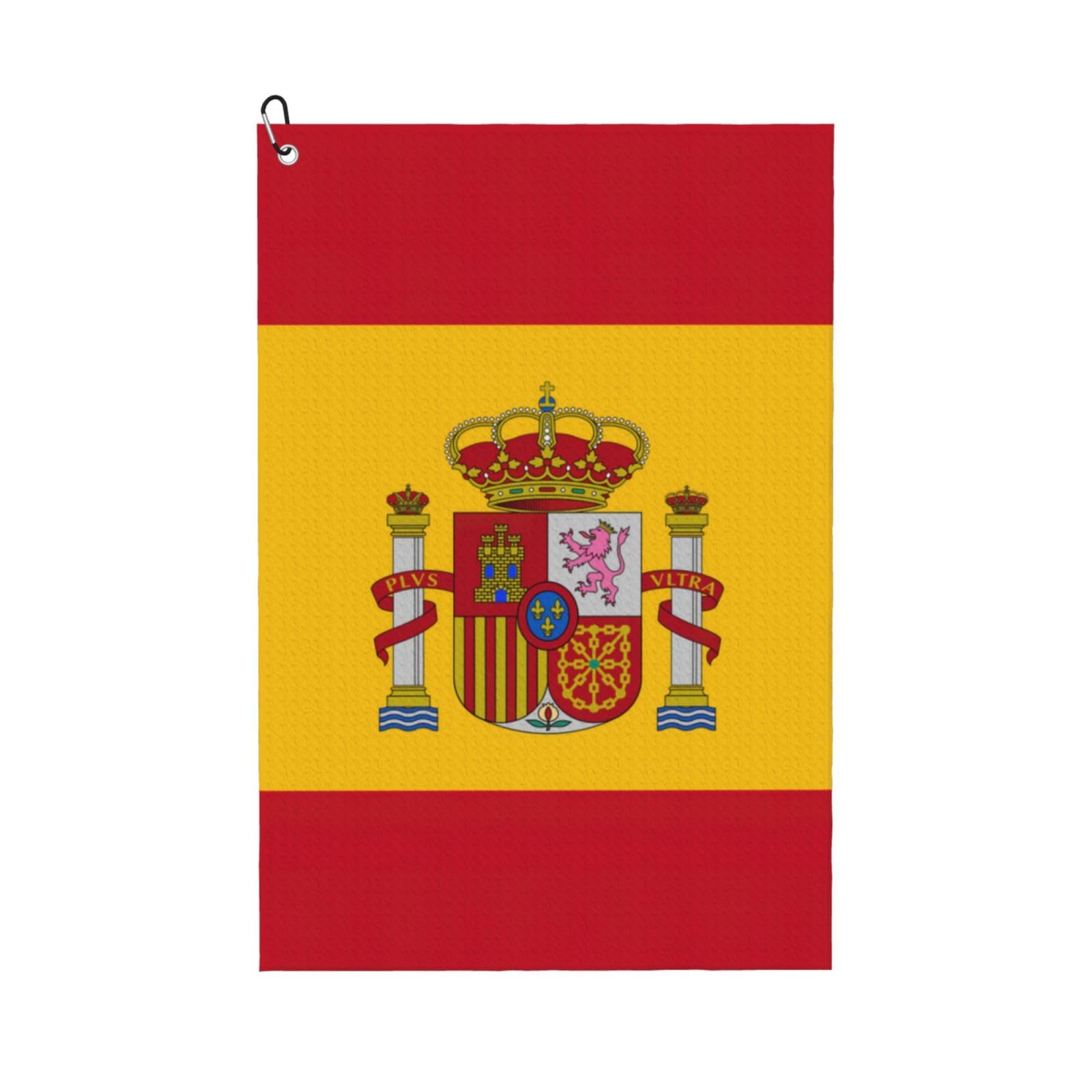 HDSKFNS Spanish Flag Print Golf Towels Waffle Pattern Golf Towel,Sports Fans Golf Bag Accessories with Clip Unisex