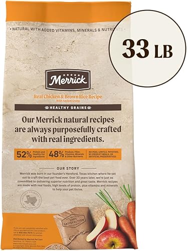 Miniatura 6 de Merrick Healthy Grains Premium, alimento seco para perros adultos con granos saludables, croquetas saludables y naturales con pollo y arroz integral
