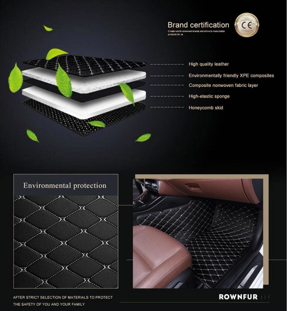 3D Car Floor Mats Luxury All Weather Mats Customized for Mercedes-Benz AMG Car Sedan/Coupe/Hatchback/Wagon/Truck Interior with Non-Slip Luxury Mats (Beige Black Beige)