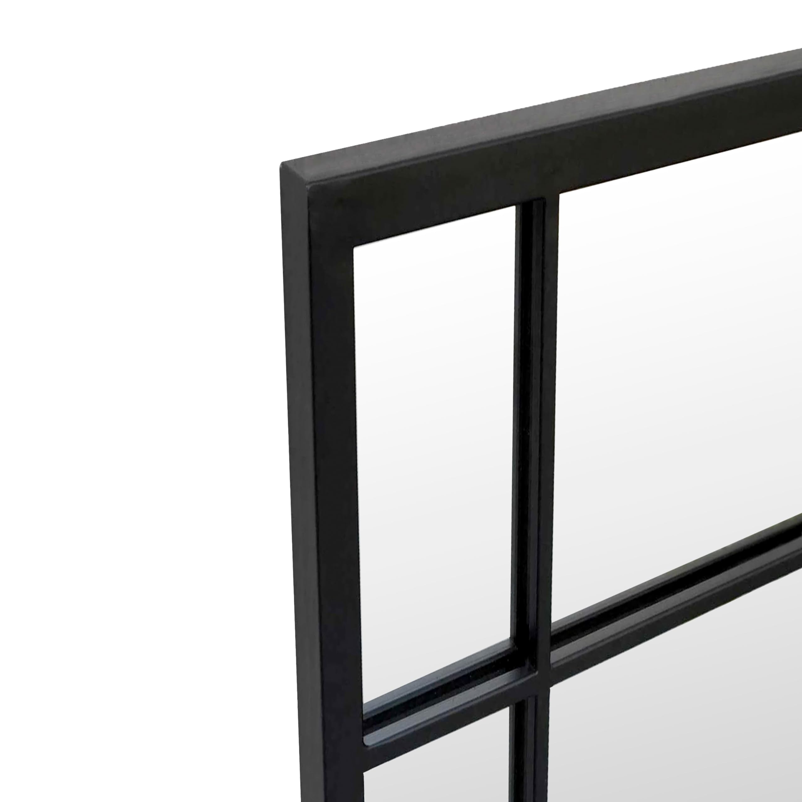 duehome | Square, Espejo de Cuerpo Entero, Espejo Tipo Ventana Rectangular, Estructura Negro, Medidas: 70 cm (Largo) x 170 cm (Alto) x 3,5 cm (Fondo)