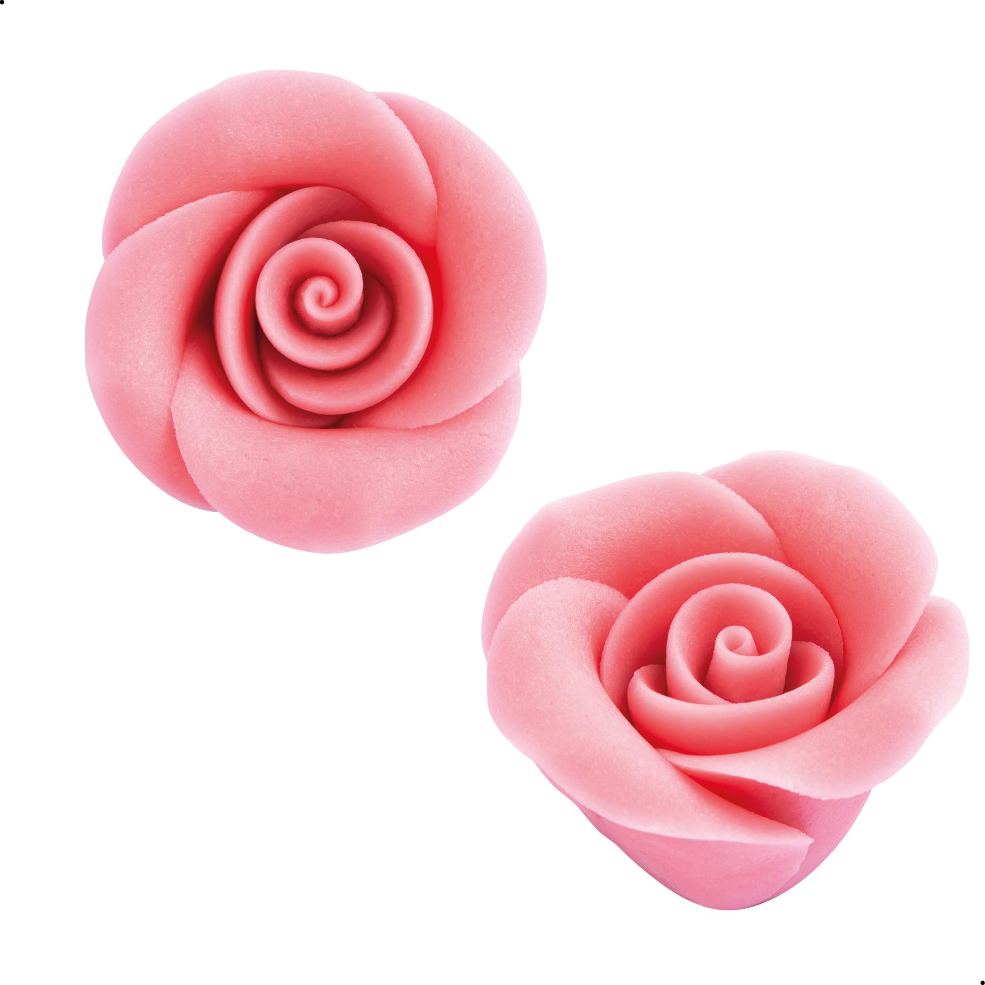 Günthart 48 Stück Marzipan Rosen klein, Größe 57 x 18 mm, rot, rosa, gelb, weiss, orange für Hochzeitstorten