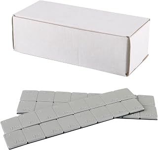 YIZBAP Wheel Weights Gray 1/2oz, 24 oz/Box, 48pcs, with Strong Black Adhesive. 0.5 Ounce Stick on Wheel Weights for Cars, Trucks, SUVs, Motorcycle, and Others