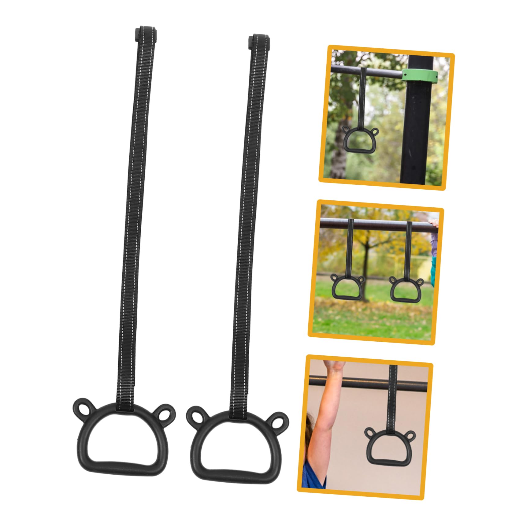 Abaodam 1 Set Gymnastic Rings Professional Pull Up Rings for Outdoor Strength Training with Straps Workout Equipment for Home Use and Physical Development