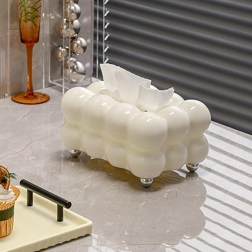 HOVCEH Zuckerwatte Tissue Box, Taschentuchbox Bubble, Kosmetiktücherbox, Tissue Box Cover, Dekorative Taschentuchbox, Kosmetiktücher Box, Haushalts Wohnzimmer Papier Aufbewahrungsbox