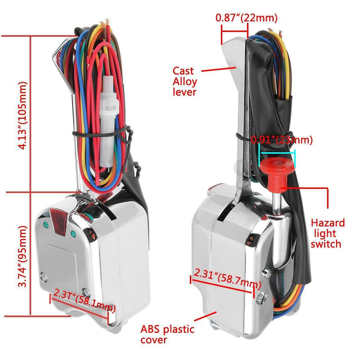Samochód 1 zestaw uniwersalny ATV UTV RZR Turn Signal Horn Street Legal Kit z LED Light Flasher Relay Wiązka przewodów do projektu Polaris 4x4 obok siebie