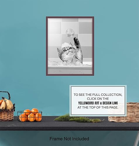 Miniatura 7 de Cute Cat Bathroom Decor - Unique Bath Wall Decor - Modern Bathroom Wall Art - Powder Room Decor - Kitty Cat Bathroom Decorations - Restroom Sign -