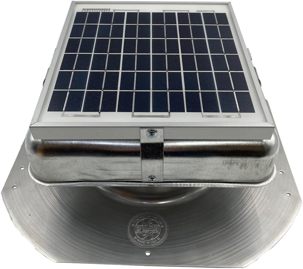 Mega RoofBlaster Solar Roof Ventilation Solutions - Galvanized Solar Roof Attic Fan