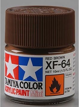 TAMIYA 81764 Acrylic Mini XF64 Red Brown 1/3 oz