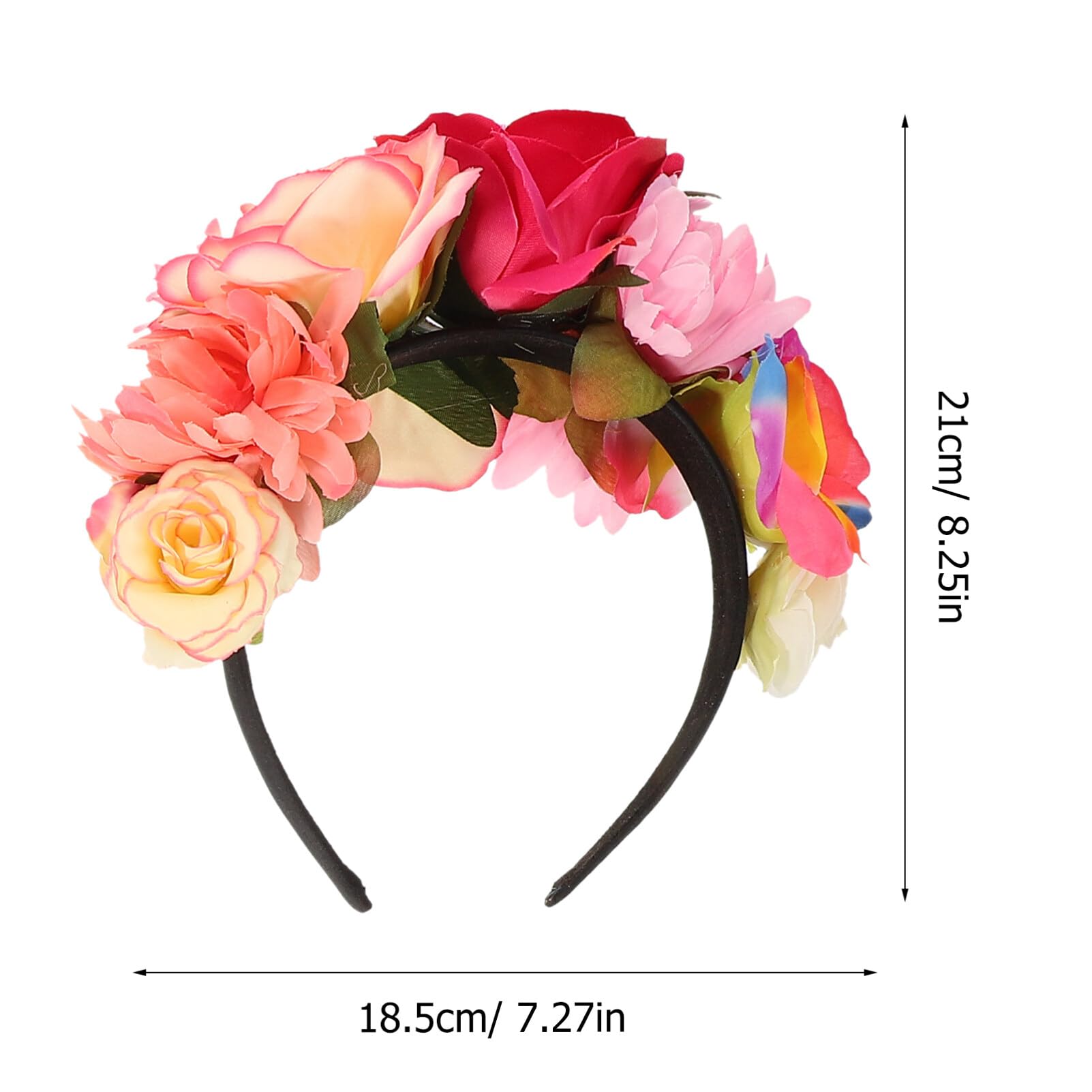 Mexicaanse bloemen haarband Halloween kroon bloemen haar hoofdband bloemen Mexicaanse haarband Halloween haarband haaraccessoires dames voor cosplay carnaval