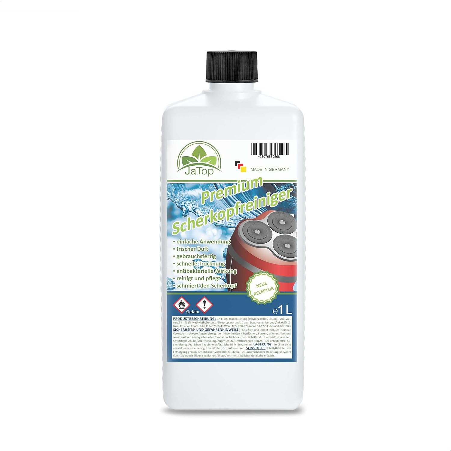 JaTop Scherkopfreiniger 1000ml Nachf llfl ssigkeit geeignet f r Philips Jet Clean Rasierer 1