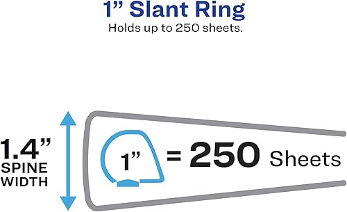 Miniatura 3 de AVERY - 1 carpeta blanca con cubierta traslúcida y con anillo de 1 pulgada 19601